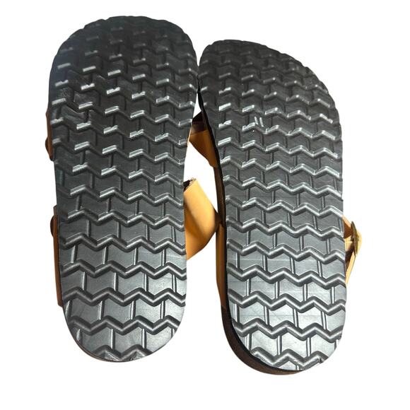 White Mountain Women's Footbeds Sandals Tan Suede Adjustable Comfort Size 8M - Picture 8 of 12